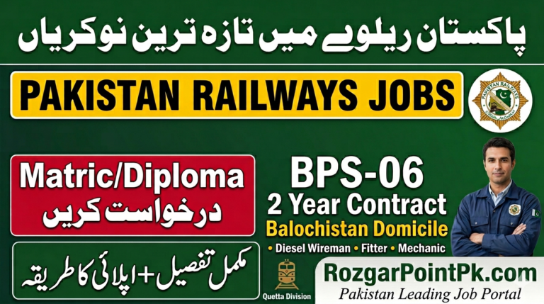 Pakistan Railways Jobs 2026: Apprenticeship Program in Quetta Division