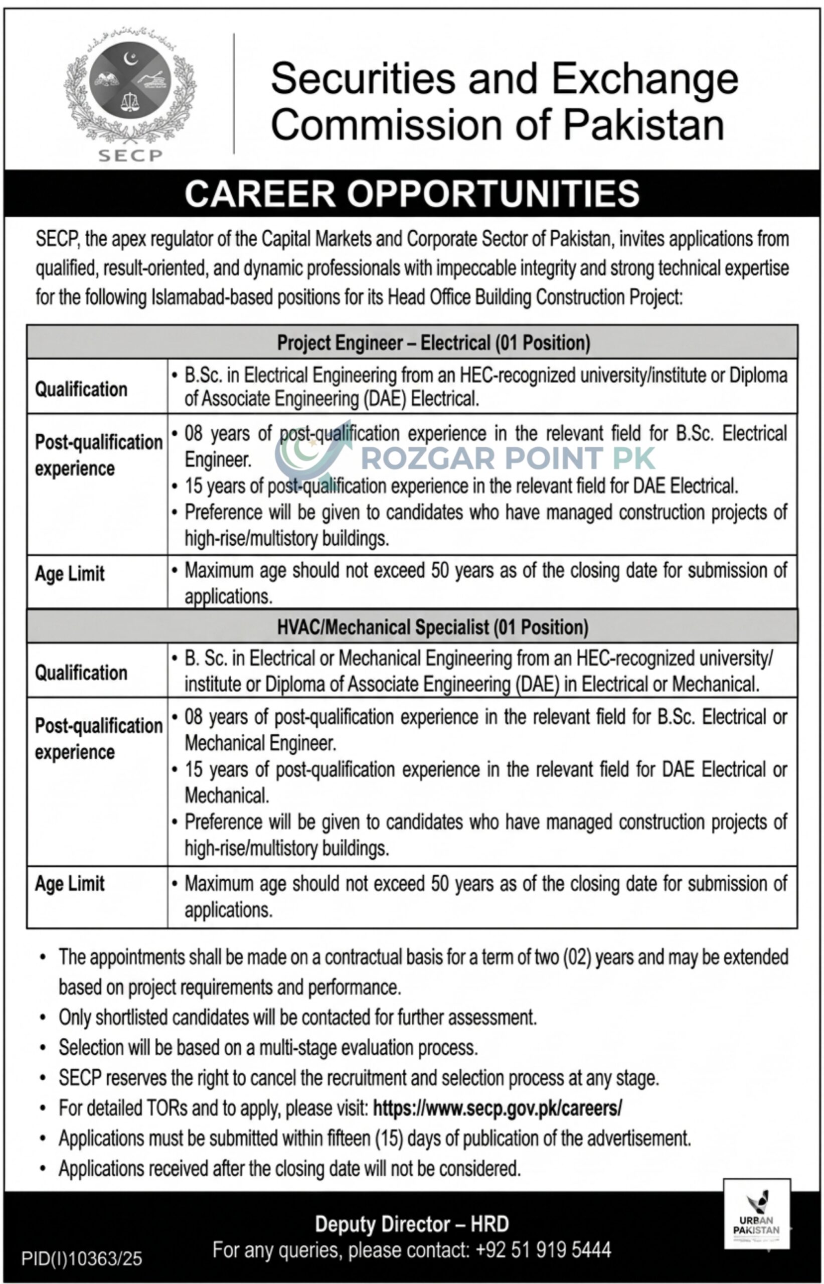 Securities and Exchange Commission of Pakistan SECP Jobs 2026