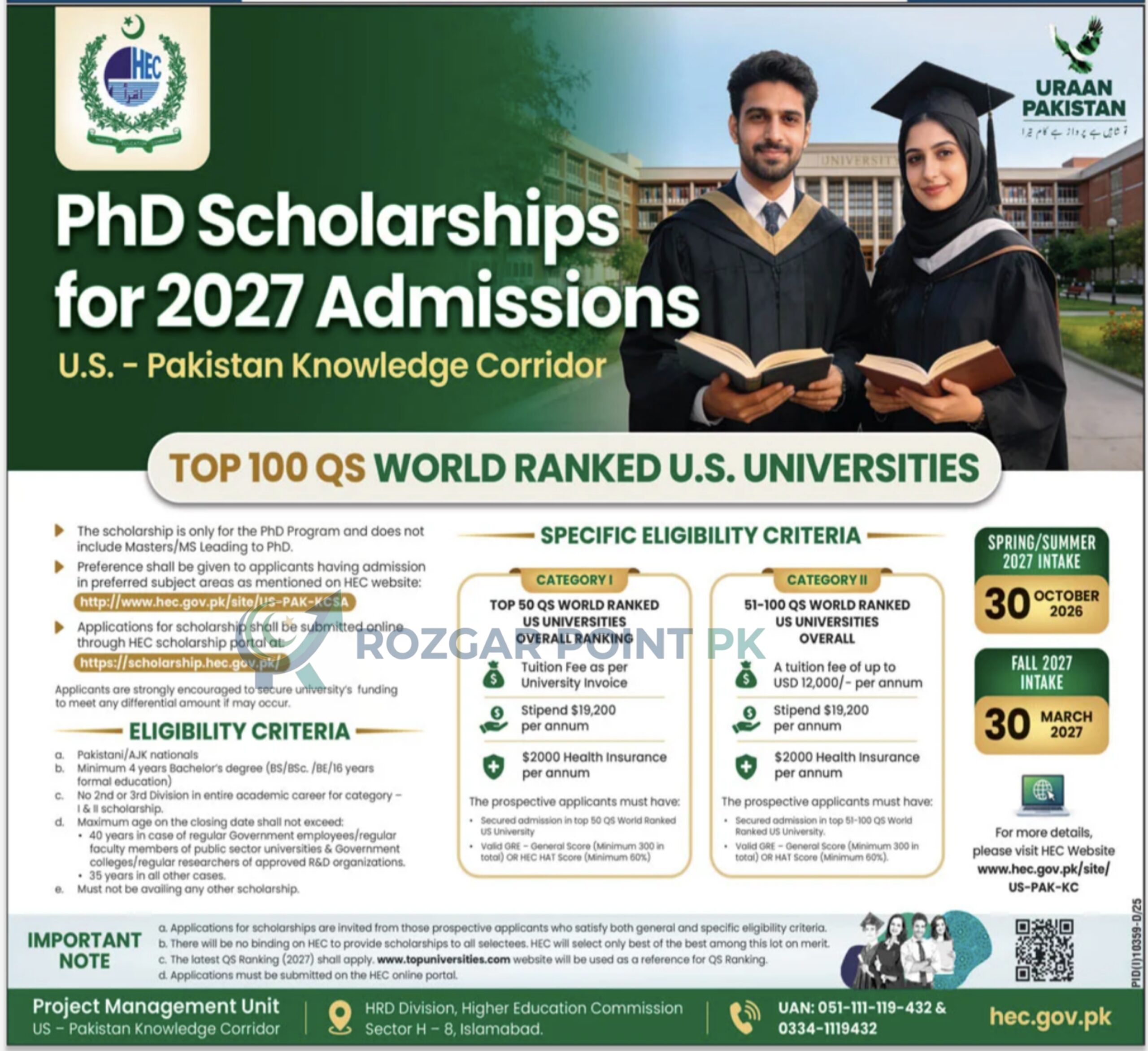 HEC PhD Scholarships 2027