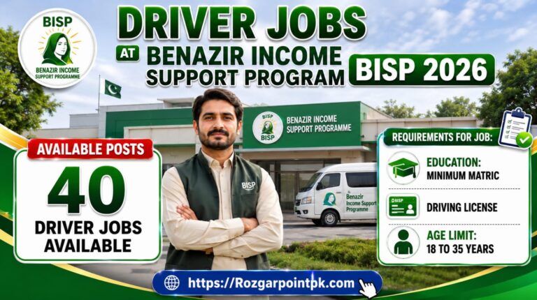 BISP Driver Jobs 2026 in Pakistan – Apply Online, Salary, Eligibility & Complete Guide