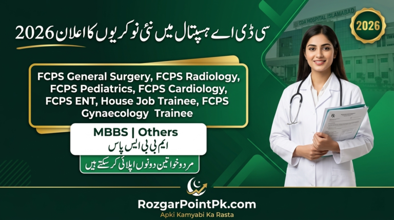 Capital Development Authority CDA Hospital Jobs 2026