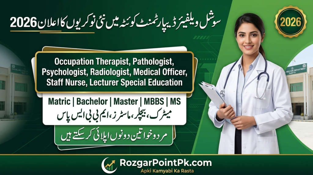 Social Welfare Department Jobs 2026
