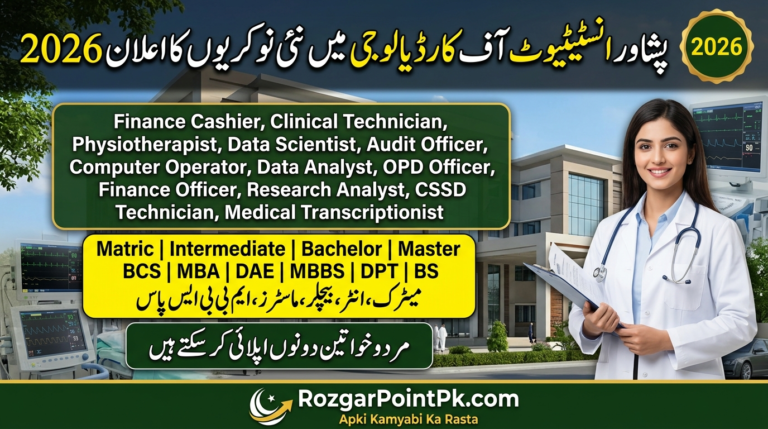 Peshawar Institute of Cardiology Jobs 2026