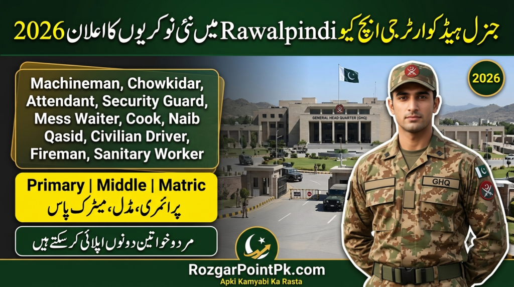 General HeadquartersGHQ Rawalpindi Jobs 2026 – Job Advertisement