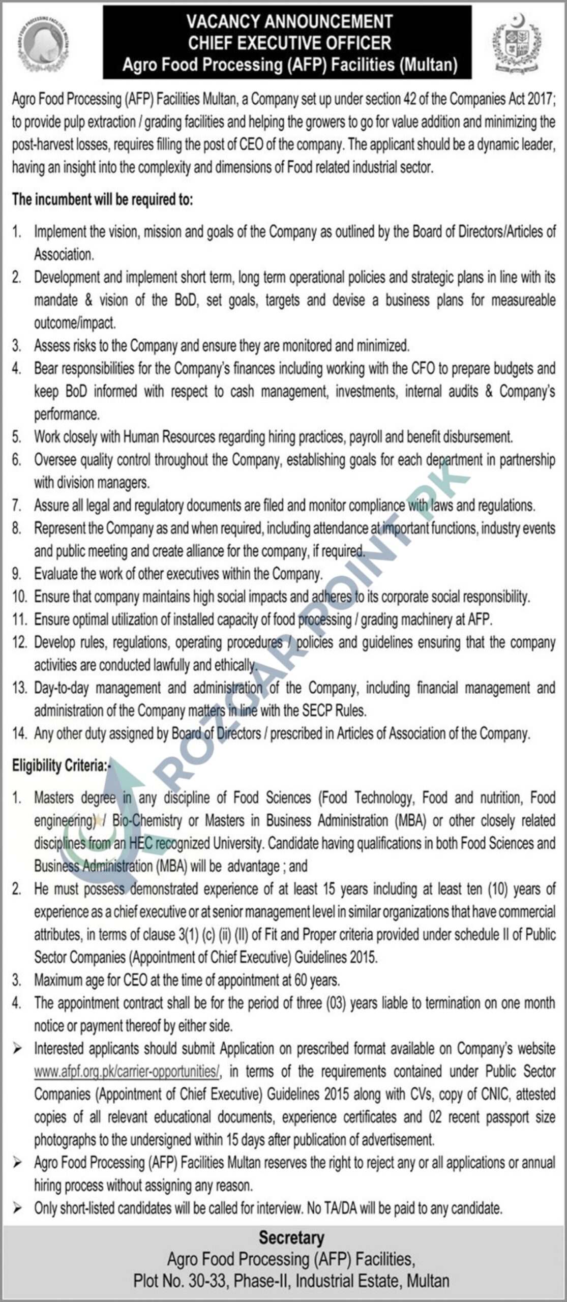 Agro Food Processing jobs 2026