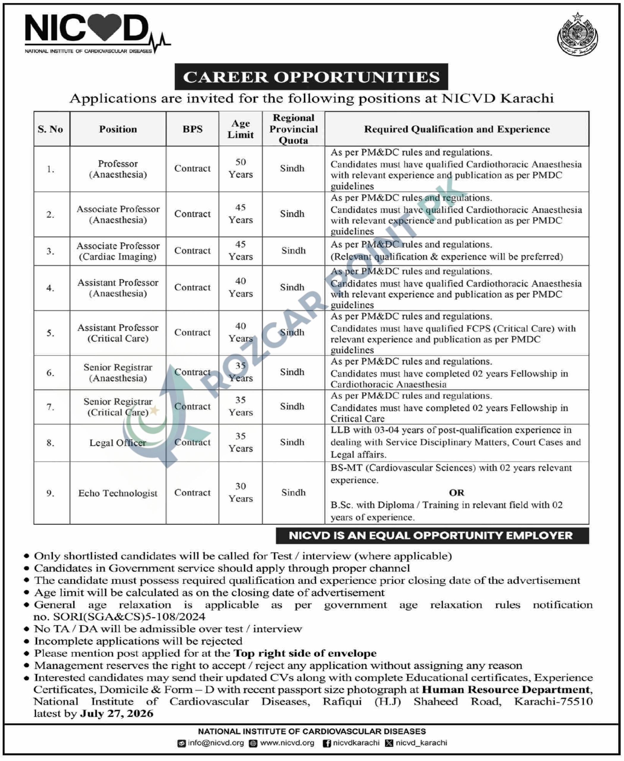 NICVD Jobs 2026