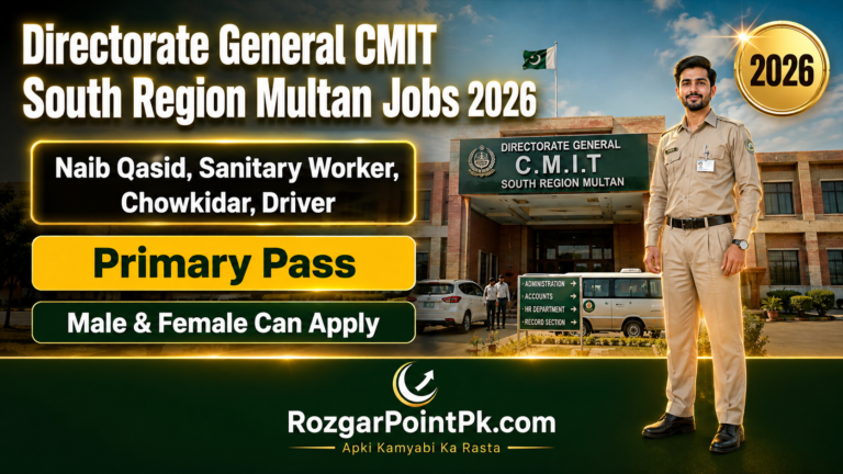 Chief Minister's Inspection Team CMIT Jobs 2026