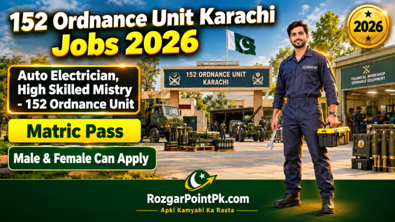 152 Ordnance Unit Malir Cantt Jobs 2026