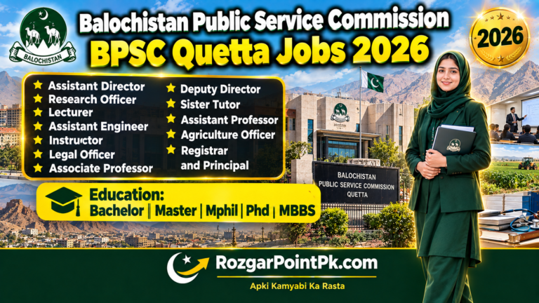 Balochistan Public Service Commission jobs 2026 - Available for 140+ Vacancies Apply Now!