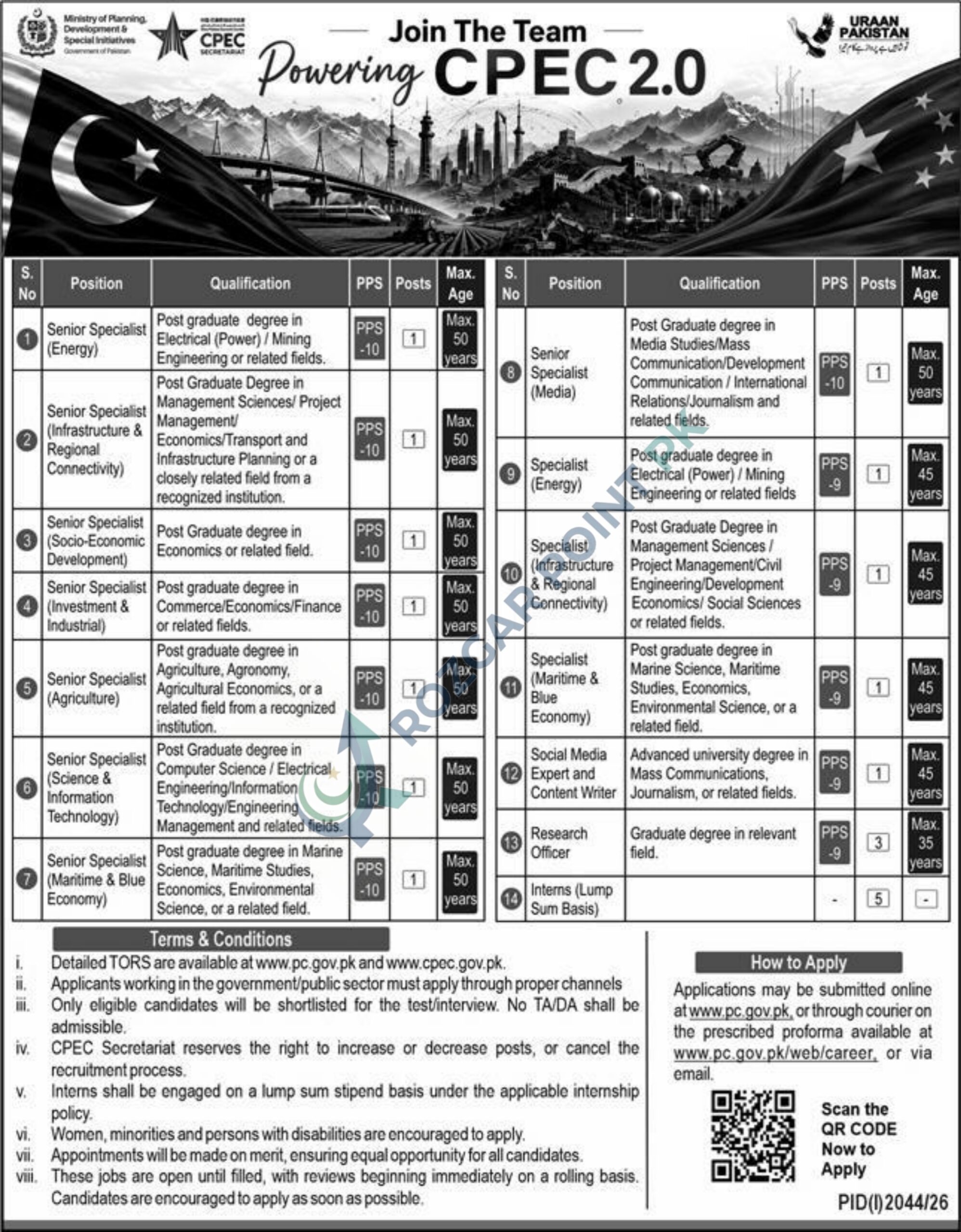 China Pakistan Economic Corridor CPEC Jobs 2026