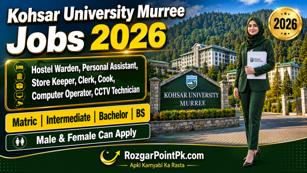 Kohsar University Murree Jobs 2026