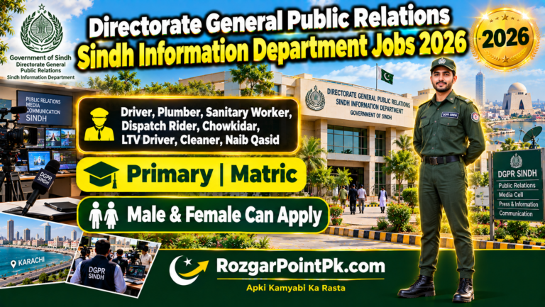 Information Department Sindh Jobs 2026