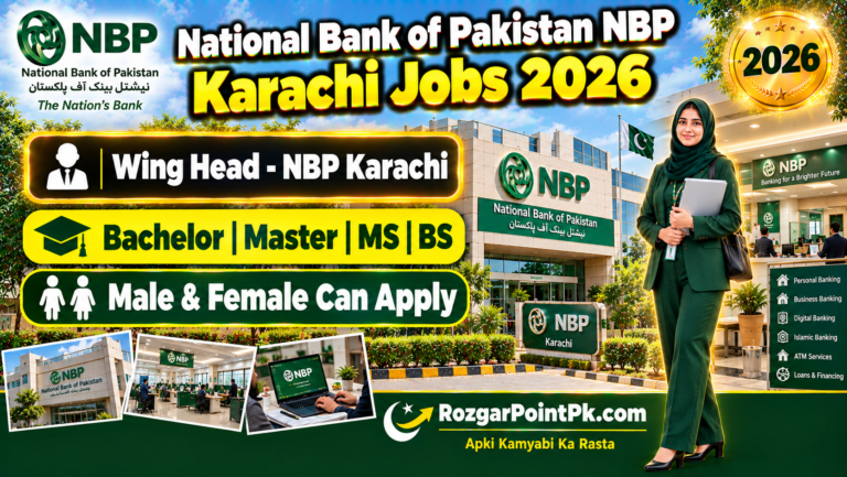 NBP Jobs 2026 Wing Head Portfolio Management and SBP Coordination VP Karachi application